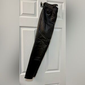 Black Faux Leather Pants